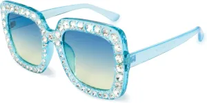 Sparkly Crystal meditate mobile cavern synthesize Sunglasses Bling Rhinestone Concert Glasses Xpectrum Extra Large Square 