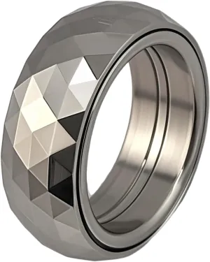 Spinner Rings, Fidget Toys Adults Anxiety Ring for Women Men Fidget Ring extent Stainless Steel 