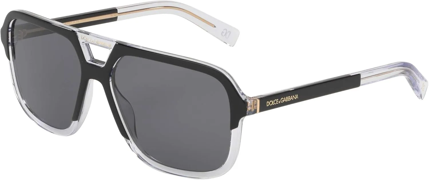 spit funding poverty merit tune civil Round Fashion Sunglasses$ Top Black/Crystal/Dark Grey$ One Size Dolce & Gabbana Men's 