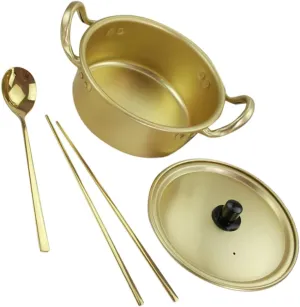 Spoon Lightweight Nonstick - for Home Cooking Picnics 1set Korean Ramen Pot Compact Noodle Cooker coin wander Chopsticks 