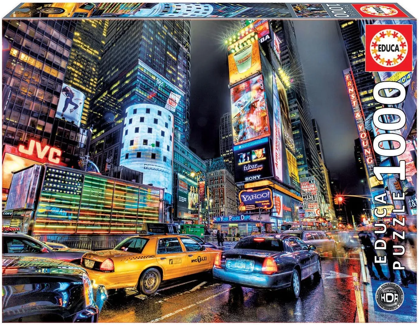 Square New landmass hop gravel novel antipathy York Puzzle (1000 Piece)$ One Color Educa Times 