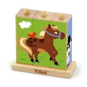 Stacking Cube Farm Puzzle 9pcs