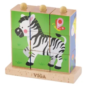 Stacking Cube Puzzle, Wild Animals