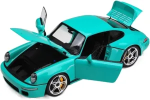 Static Diecast Car Model Vehicle Collection Ornaments Adult Gift Pearl Mint Green Festive Deluxe Gift Resin Car Vehicle Model visible select 1 18 Fit for Porsche Ruf Scr 