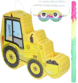 Stick and Blindfold Fun Party Game for Boys and Girls Fill with Treats and Confetti Hemoton 1set Excavator Truck for last Birthday Party Supplies Includes 