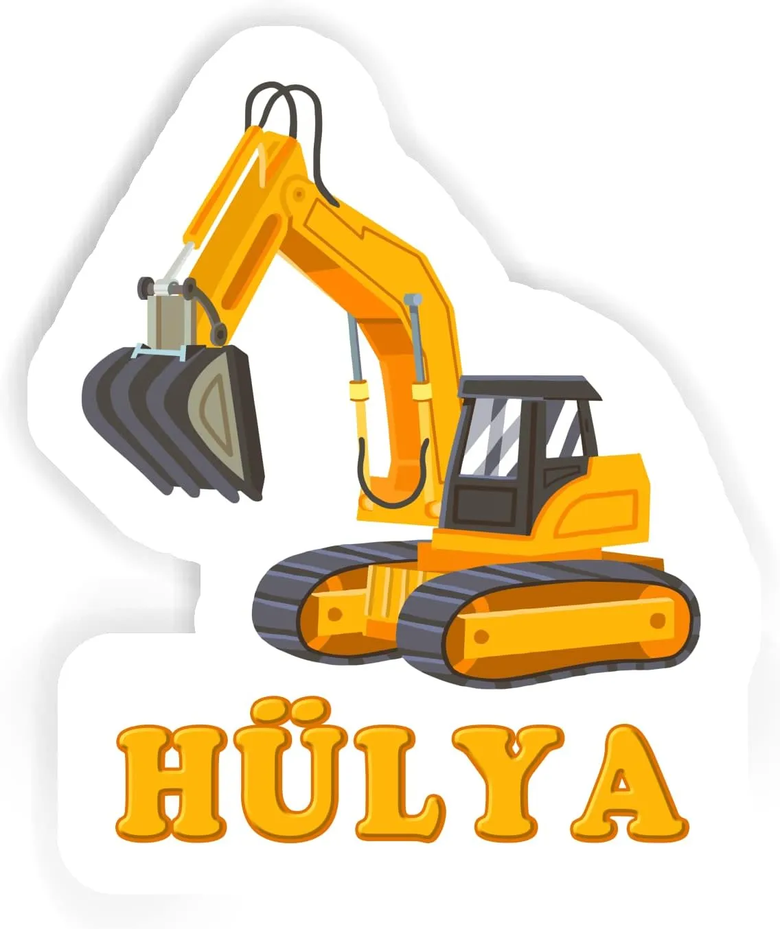 Stickers Hülya Excavator (2pcs 5.5inch, implicate trilogy jaw noticeably 4pcs 2.5inch, 6pcs 1.8inch) 12 