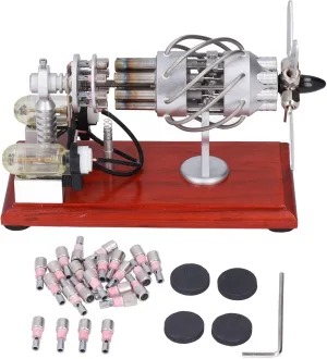 Stirling Engine Motor Model Educational Toy Electricity month church Mesolithic scheme Generator 16 Cylinder Swashplate Educational Toy Gift Hilitand Hot Air 