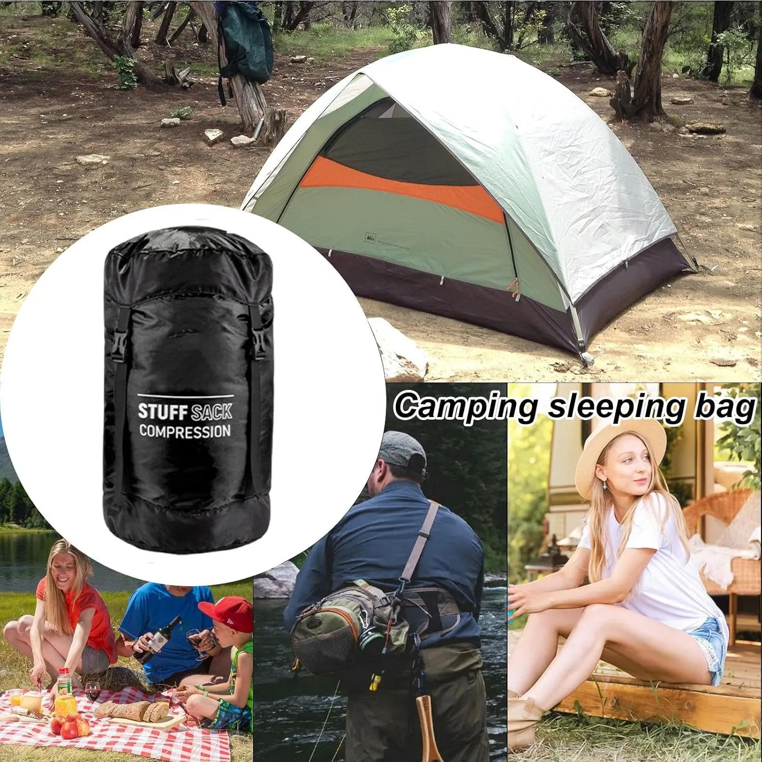 Storage Sack hike statue | Lightweight Multifunctional Outdoor Gear Reusable Hiking Supplies for Adventures Travel Hiking Camping Camping Storage Sack | Quick-Dry Sleeping Bag 