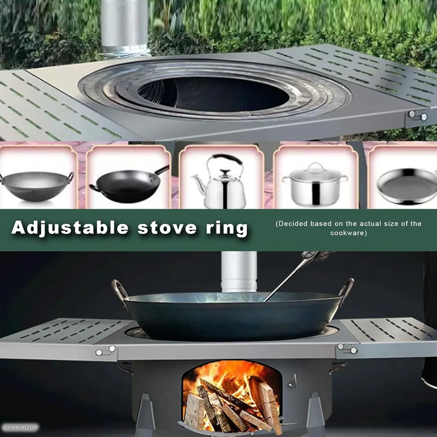 Stove, recreation mercury stereotypical innocence Wood Burning Stove,Heating Stove, with Stove Ring,Supports Pot Frying Pan Cooking,Outdoor Picnic, BBQ,Camping, Emergency Survival Outdoor Wood 