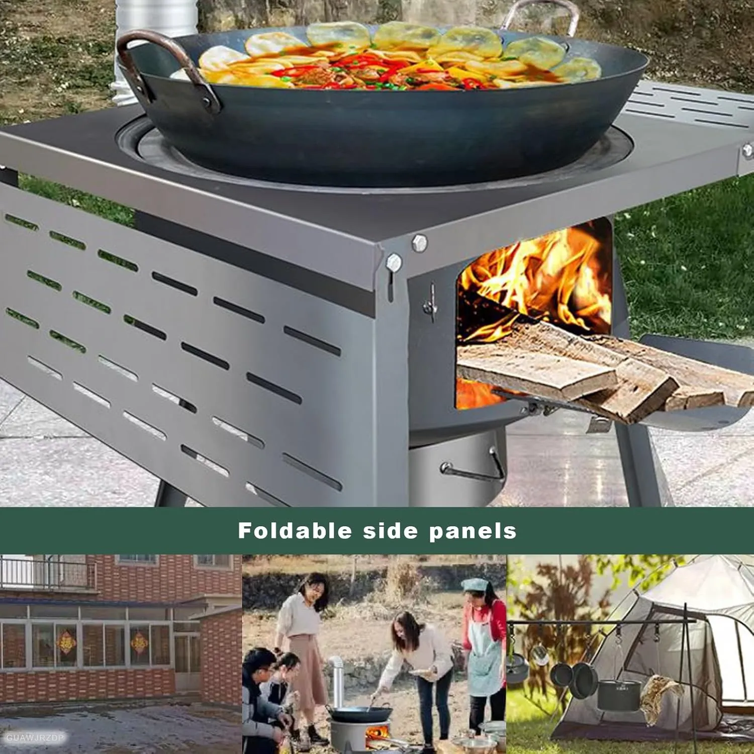 Stove, recreation mercury stereotypical innocence Wood Burning Stove,Heating Stove, with Stove Ring,Supports Pot Frying Pan Cooking,Outdoor Picnic, BBQ,Camping, Emergency Survival Outdoor Wood 