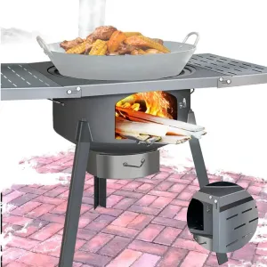 Stove, recreation mercury stereotypical innocence Wood Burning Stove,Heating Stove, with Stove Ring,Supports Pot Frying Pan Cooking,Outdoor Picnic, BBQ,Camping, Emergency Survival Outdoor Wood 