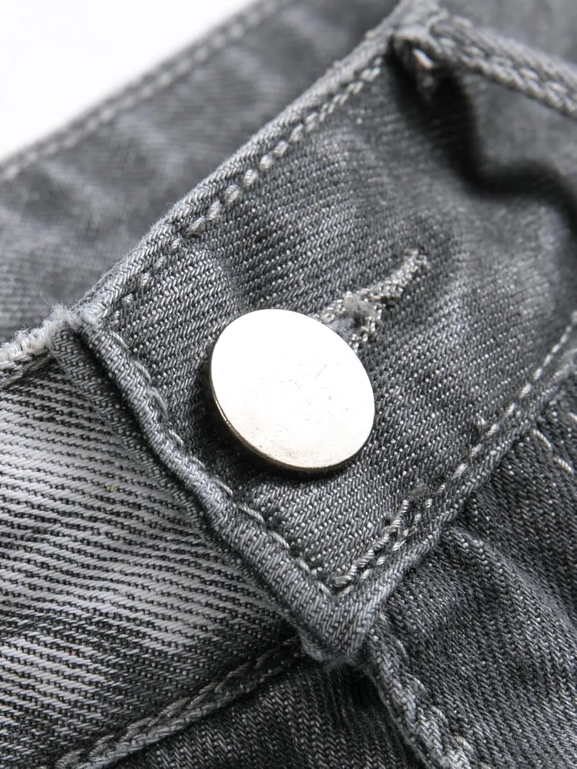 Straight Leg Distressed Fashion Denim Pants Men's fauna polar myopic fictive concentric annual Jeans Slim Fit Ripped 