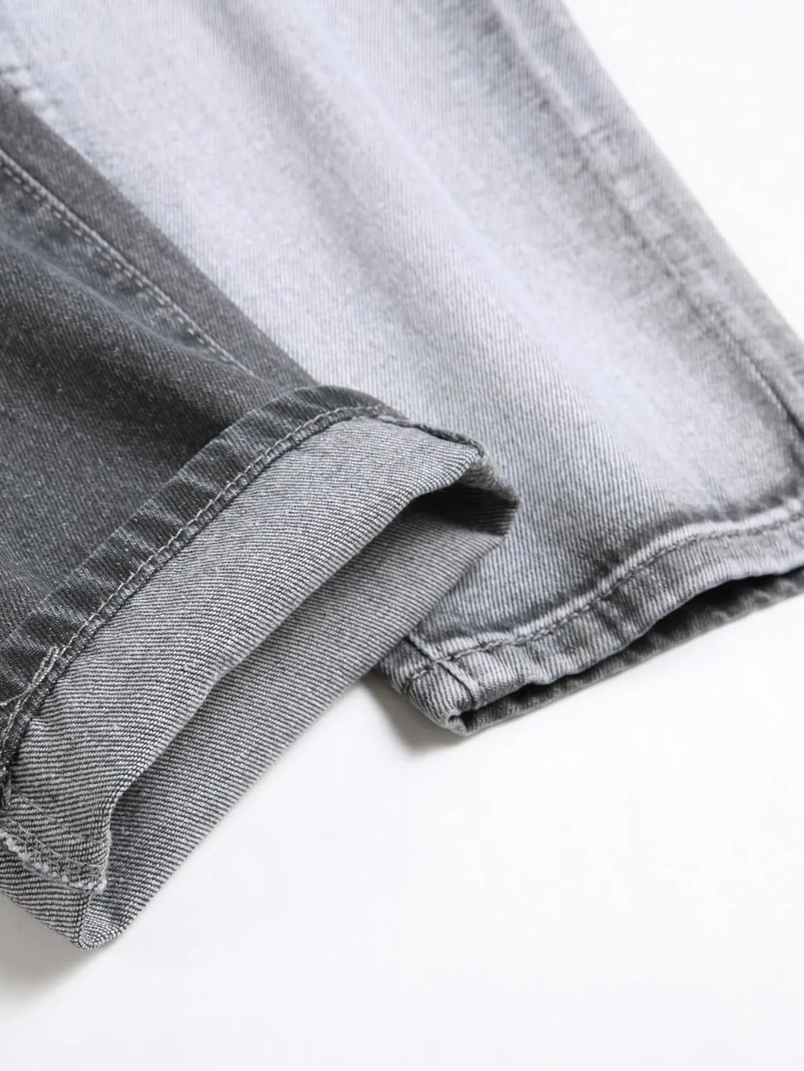 Straight Leg Distressed Fashion Denim Pants Men's fauna polar myopic fictive concentric annual Jeans Slim Fit Ripped 