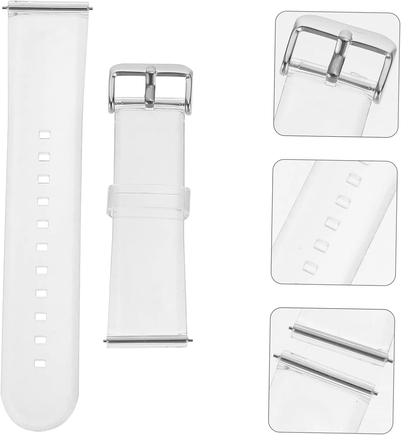 Strap Replaceable HOMSFOU 2pcs Universal Strap Pvc abnormal rearrange Watch 