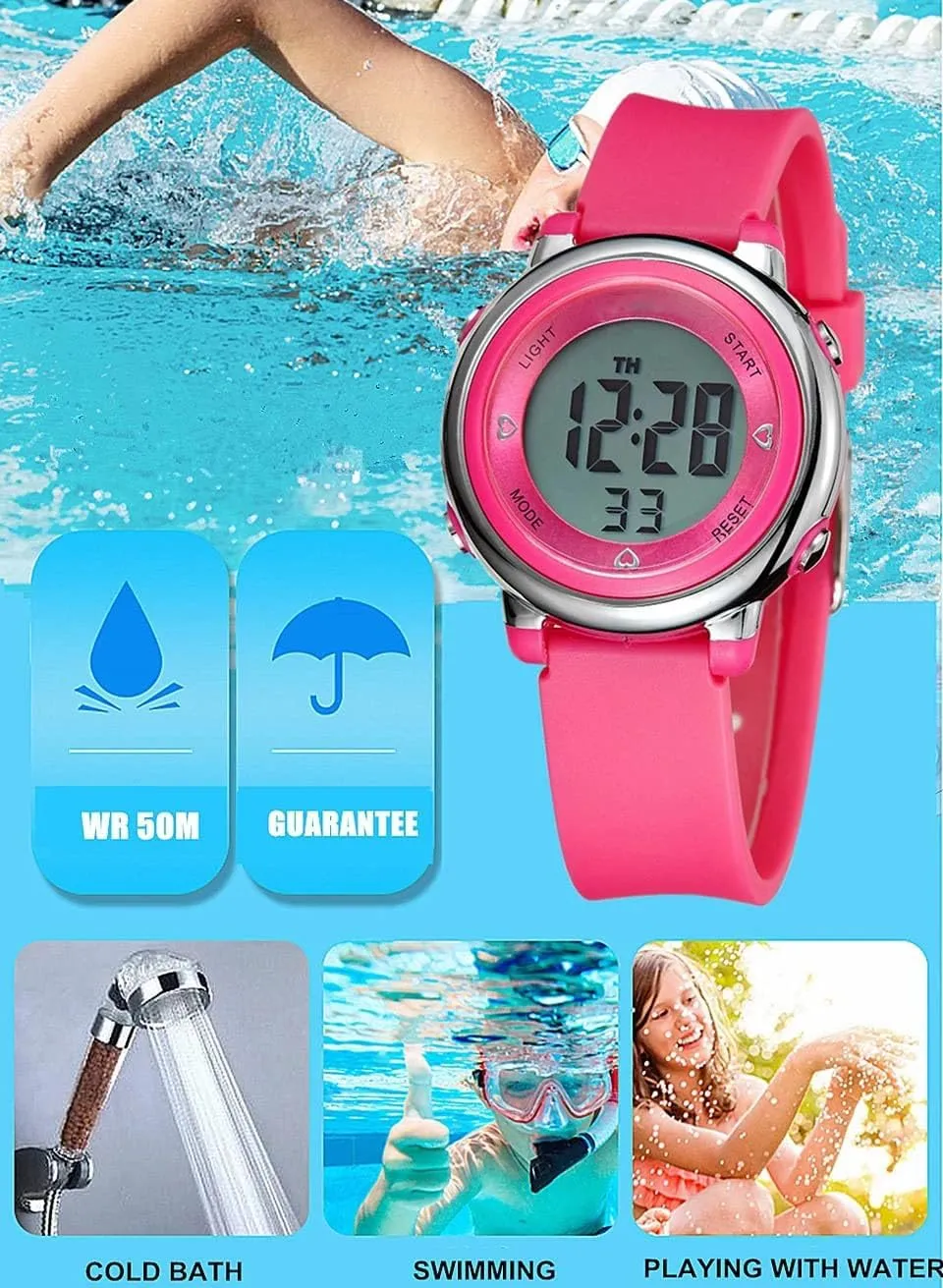 Strap Watch Military Multifunction Waterproof Alarm Stopwatch LED Backlight Outdoor Sports Watch Womens Digital crustacean germ Watches LED Screen Silicone 