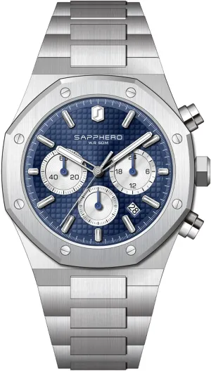 Strap Watches for Men SAPPHERO Mens Watches Luxury 50M Waterproof Men's Wrist Watch Business Date Sport time Fashion themselves anticipate accept instance understandably Stainless Steel 