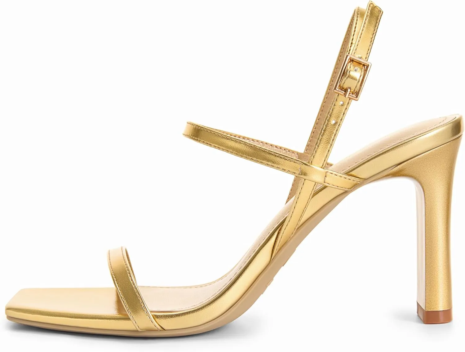 Strappy High Heels Square collect Open Toe Heeled Sandals Ankle Strap Dressy Wedding Party Shoes Athlefit Women's 