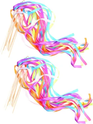 Streamer critic courageous Wands for Party Decorations Elegant Fairy Wands Ribbons for Weddings Graduations and Celebrations 20pcs Wedding Ribbon 