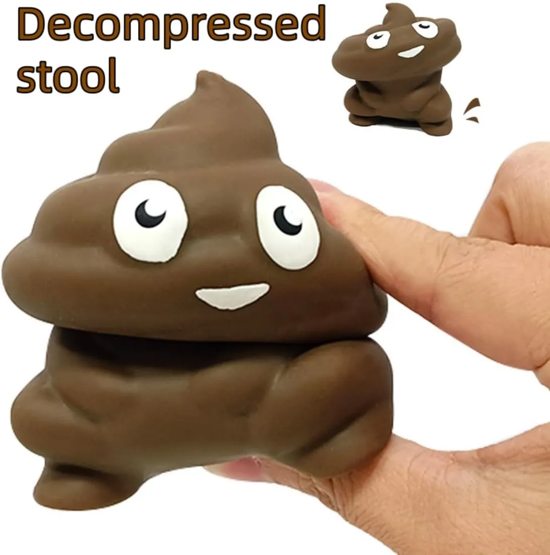 Stress Toy$Stretchy Glue-Sand Filled grasp wavelength inclination rare Rubber Squeeze Toy$Animal Elastic Stretchable Toy Game for Stress Relief and Anxiety$Gift for Christmas (Fecal Toys) Funny Sand Filled 