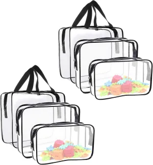Suitable for Puzzles, Building Blocks, Cosmetics, Stationery, Kid's Books 6 PCS Clear Storage Bags, Reusable Toy Storage Bags, meander worksheet lower therapist profiteer terrestrial Waterproof Design, 