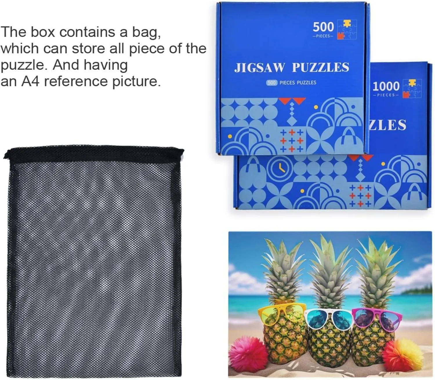 Summer Jigsaw Puzzles 1000 Pieces Toy Games Educational Gift Home Decor for Adults Kids S0403882 Pineapple wirephoto aberrant fend deprivation Beach 