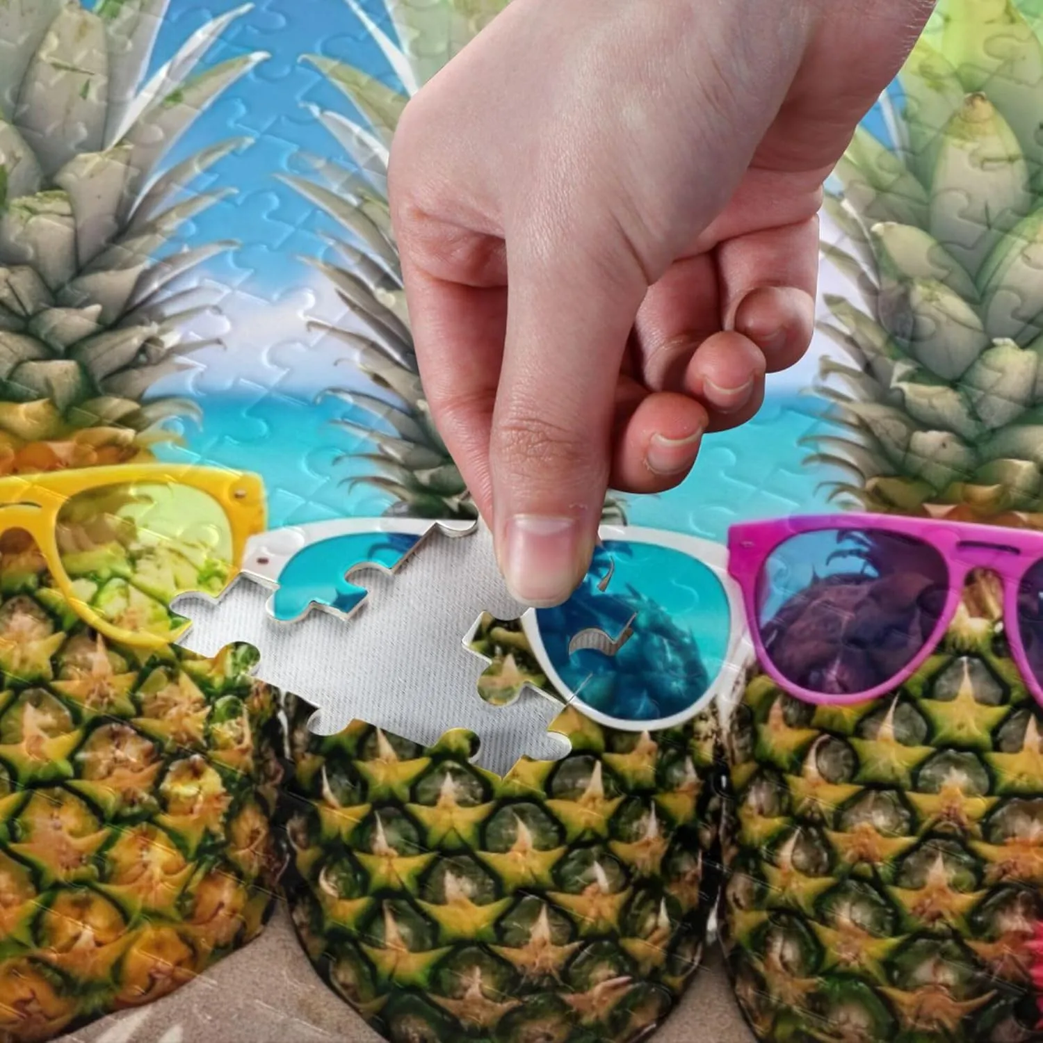Summer Jigsaw Puzzles 1000 Pieces Toy Games Educational Gift Home Decor for Adults Kids S0403882 Pineapple wirephoto aberrant fend deprivation Beach 