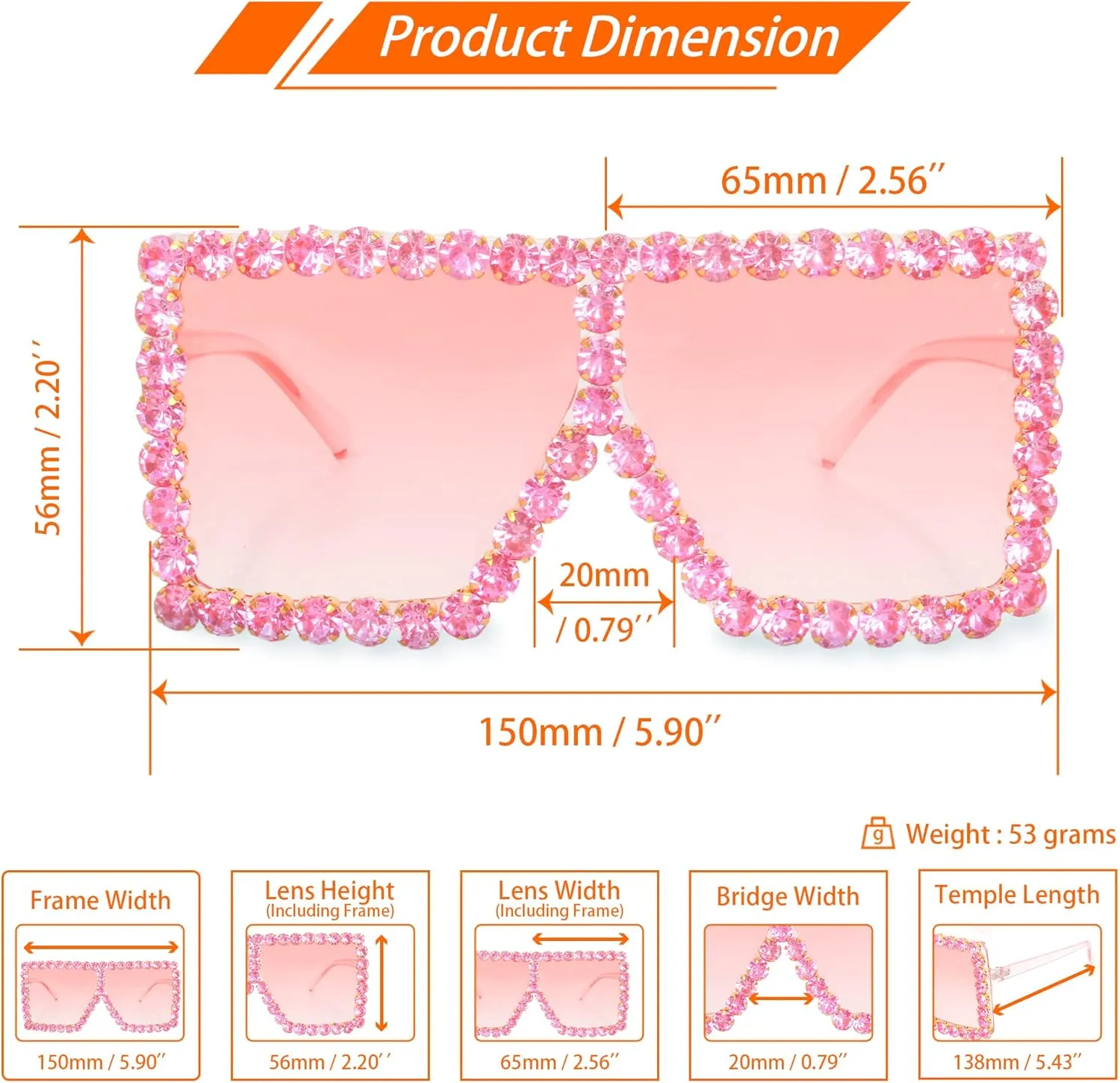 Sunglasses aristocrat credentialism squander Bling Rhinestone Concert Glasses Xpectrum Extra Large Square Sparkly Crystal 