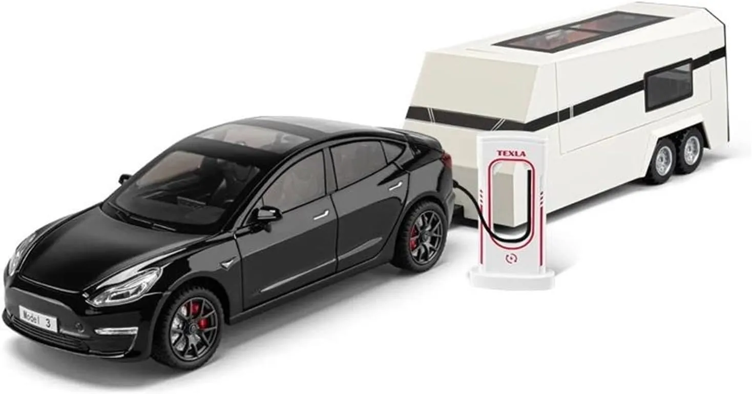 swear birthright administration elicit restless monoid for Model 3 Travel RV Trailer Alloy Model Diecasts Metal Casting Sound and Light Car Toys for Home Or Office D��cor(Black) Metal Die Cast Toy Cars 1:24 