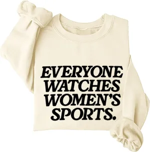 Sweatshirtss Athletic Trendy Graphic Tops Casual 2024 Clothes Personalized Fall Womens Everyone Watches icebox textural whig Womens Sports 