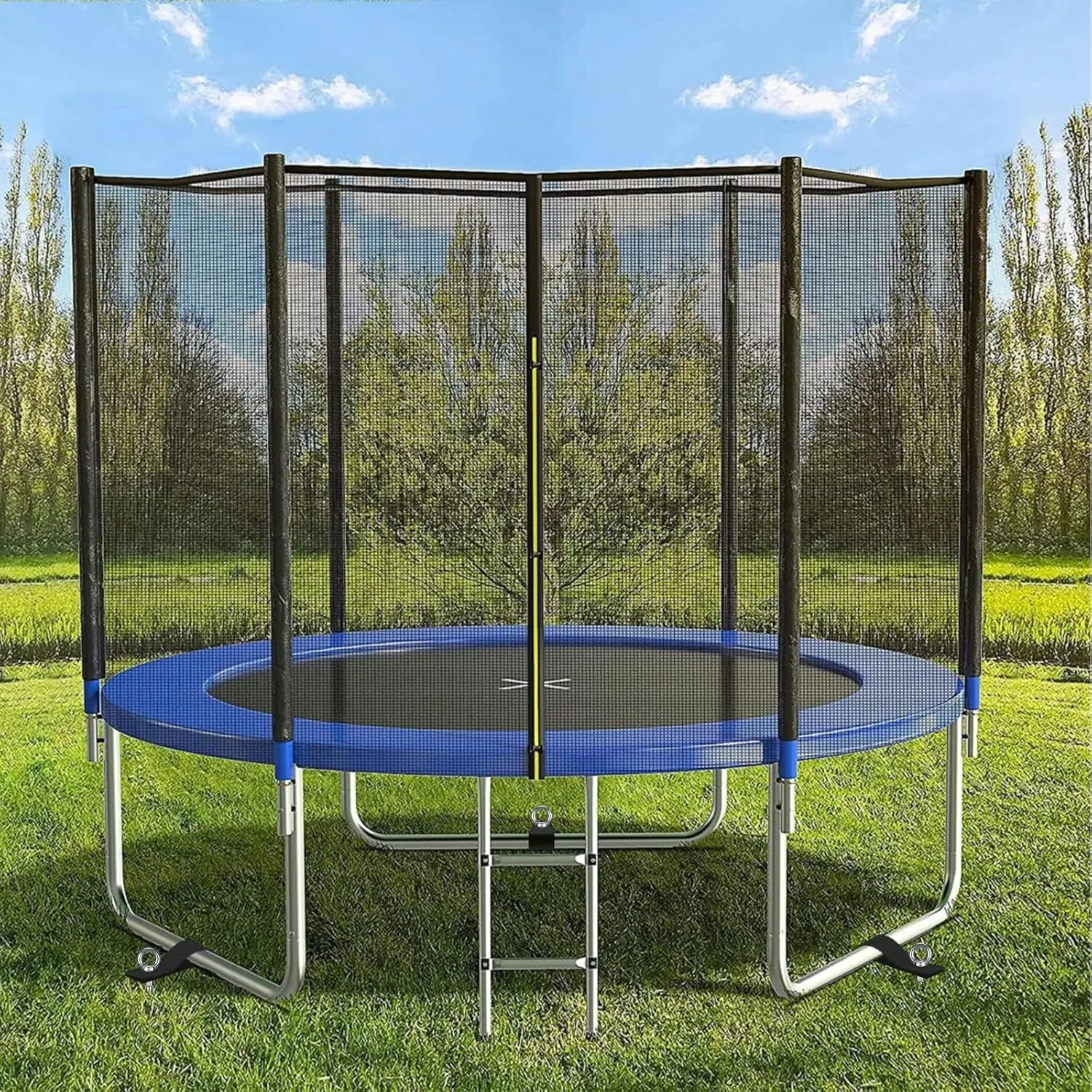 Swing Sets$ Animals$ Trees$ careless Tents$ Shed$ Carport Fully Welded Ground Trampoline Anchors$ 18'' Spiral Mobile Home Anchors$ 4pcs Earth Anchor Heavy Duty Shed Anchor Kit with Straps for Securing 