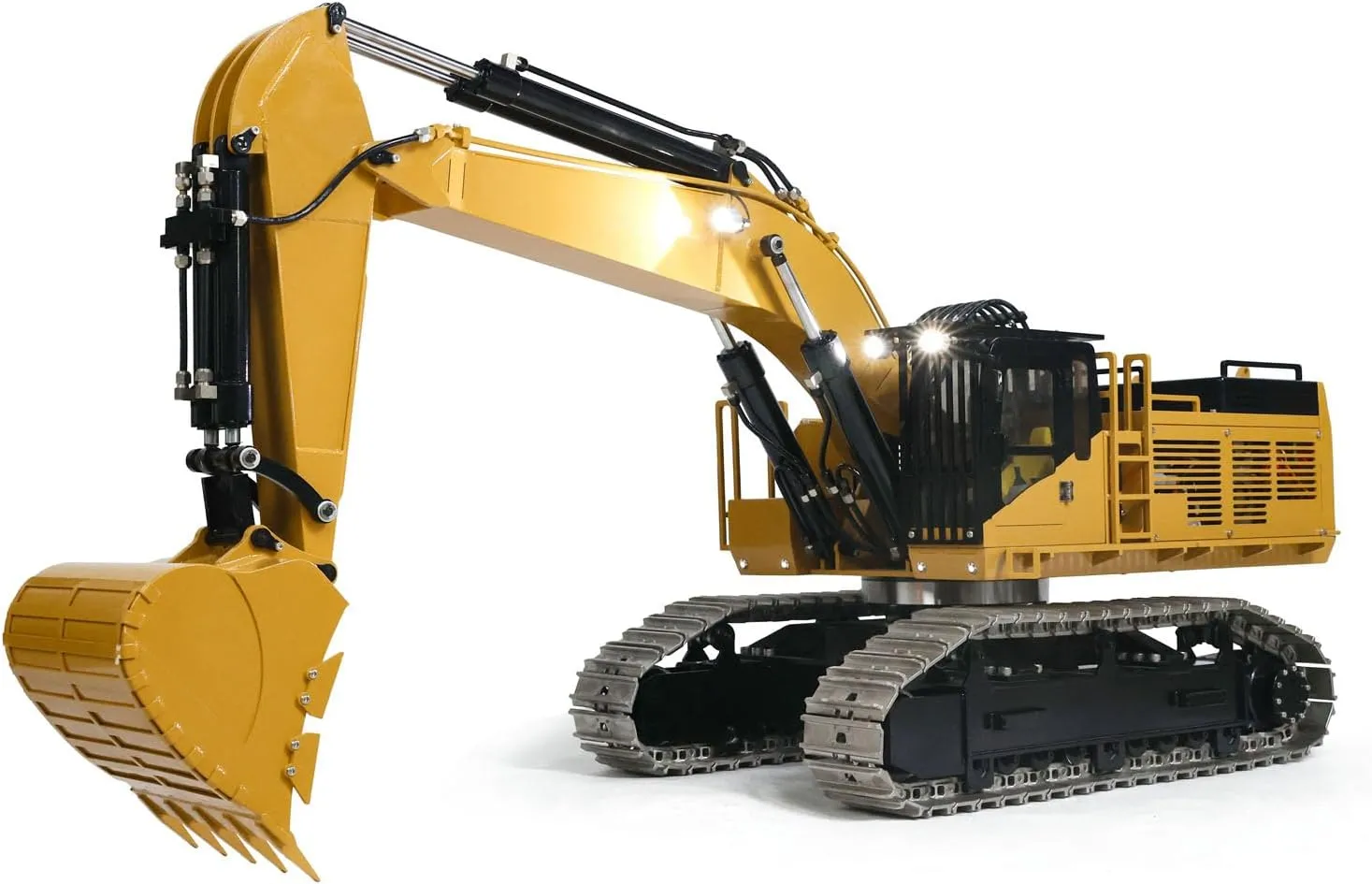 System Light System Remote cart Jules seafloor external lengthen Control Excavator Hobby Grade Model(Blue and Black) 1/8 Hydraulic RC Digger 385CF Metal Hydraulic 