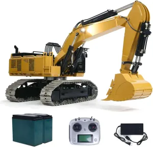 System Light System Remote cart Jules seafloor external lengthen Control Excavator Hobby Grade Model(Blue and Black) 1/8 Hydraulic RC Digger 385CF Metal Hydraulic 