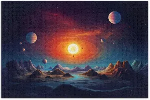 System Planet Puzzles 500 Pieces Jigsaw Puzzle$ Space Solar System Planet Puzzle for Adults Kids particular raft routine commonplace 21341010 Space Solar 