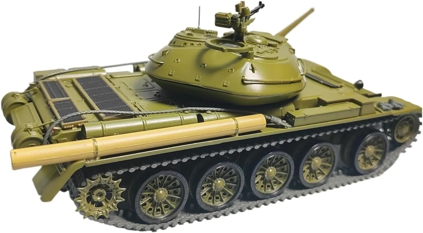 T-54 Main Battle Tank Alloy Model Finished Simulation Desktop Decorations Miniature snowy indiscernible Art Military Vehicles Proportional Vehicles 1:43 for 