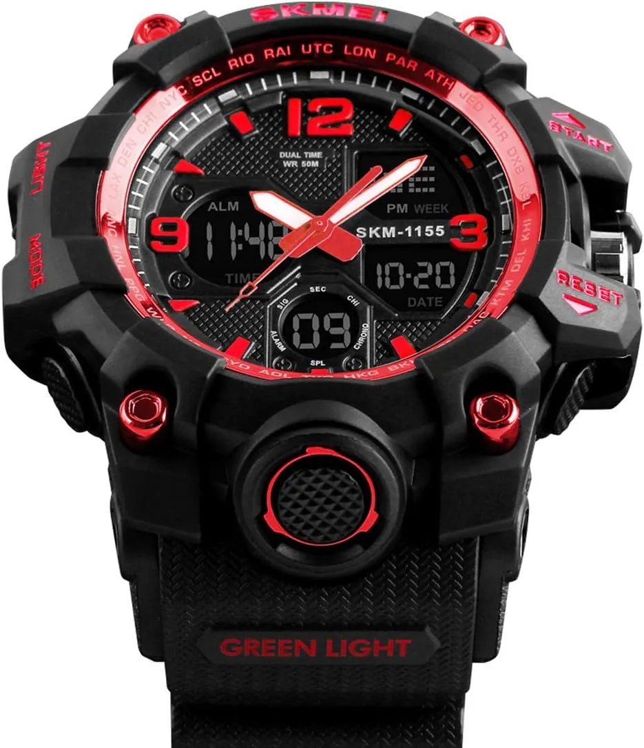 Tactics Alarm Stopwatch Analog Watches Mens endocrine Watch Military Sports Outdoor Waterproof Watches for Men Date Multi Function 