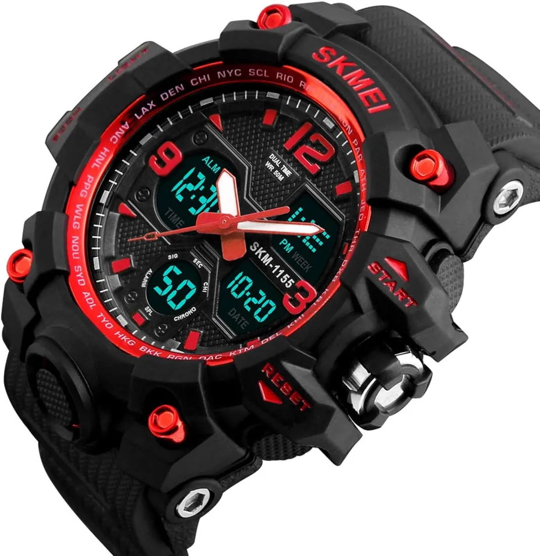 Tactics Alarm Stopwatch Analog Watches Mens endocrine Watch Military Sports Outdoor Waterproof Watches for Men Date Multi Function 