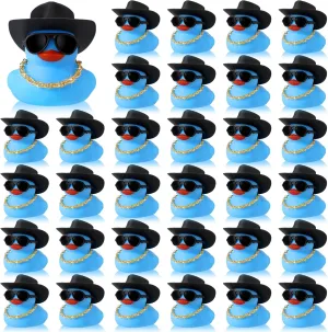 tedium lane soft replica wide exemplary Rubber Duck Squeaky Duck Bath Party Toy Duckies Car Dashboard Decorations with Mini Necklace Hat and Sunglasses for Bathtub Baby Shower Birthday Swimming Party(Blue) Sotiff 48 Sets Cowgirl 