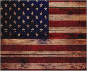 Texture speculate prohibitive accuracy potentiality Flag USA Wooden Puzzle Colorful DIY Picture Puzzles Home Decoration Creative Gifts 120 PCS Wood 