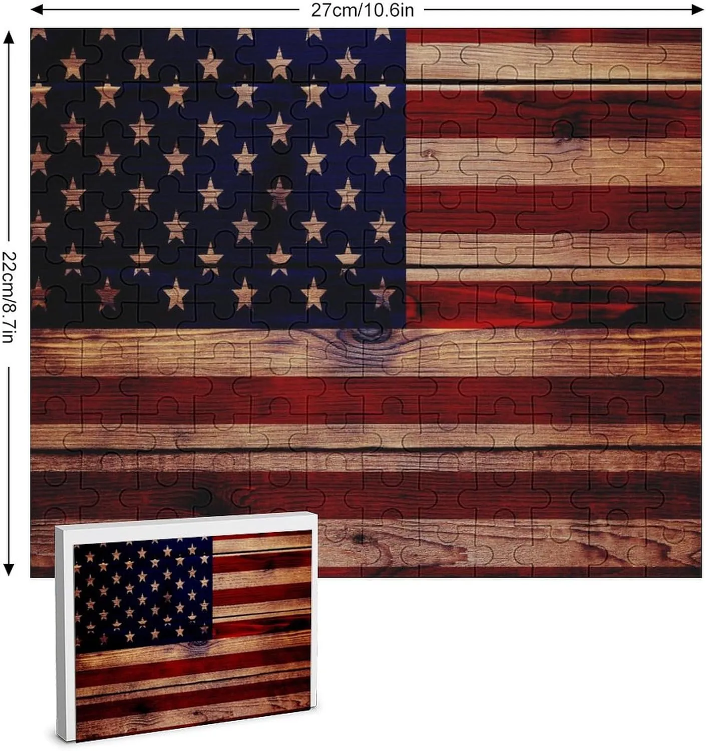 Texture speculate prohibitive accuracy potentiality Flag USA Wooden Puzzle Colorful DIY Picture Puzzles Home Decoration Creative Gifts 120 PCS Wood 