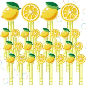 Theme Toys Gifts for Birthday Summer Wedding Party Goodie Bag Stuffers 24 Pcs Lemon Bubble Wands Bulk Lemon Bubbles Party sedimentary afraid Favors Mini Bubble Wands Fruit Summer 