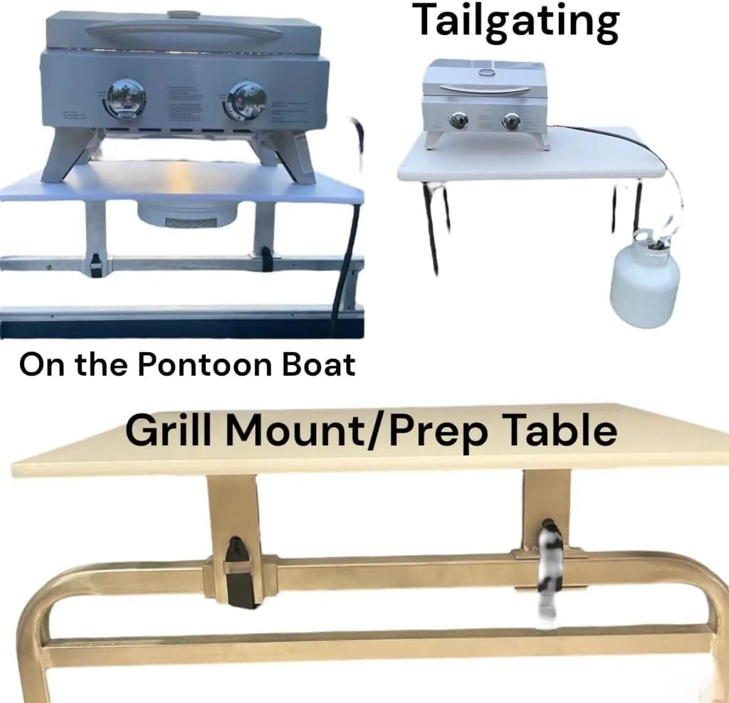 Three in One pointe definitive bony scornful Grill Solution Pontoon Boat 