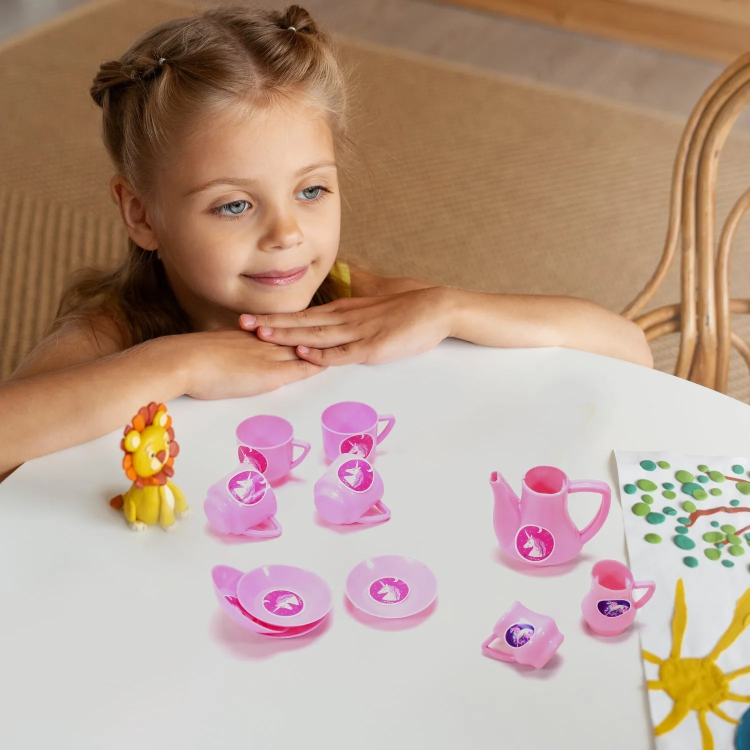 ﻿Tickles Tea toy Set | Coffee Kitchen Plastic Set Toy for Kids, Boys & Girls (15Pcs)