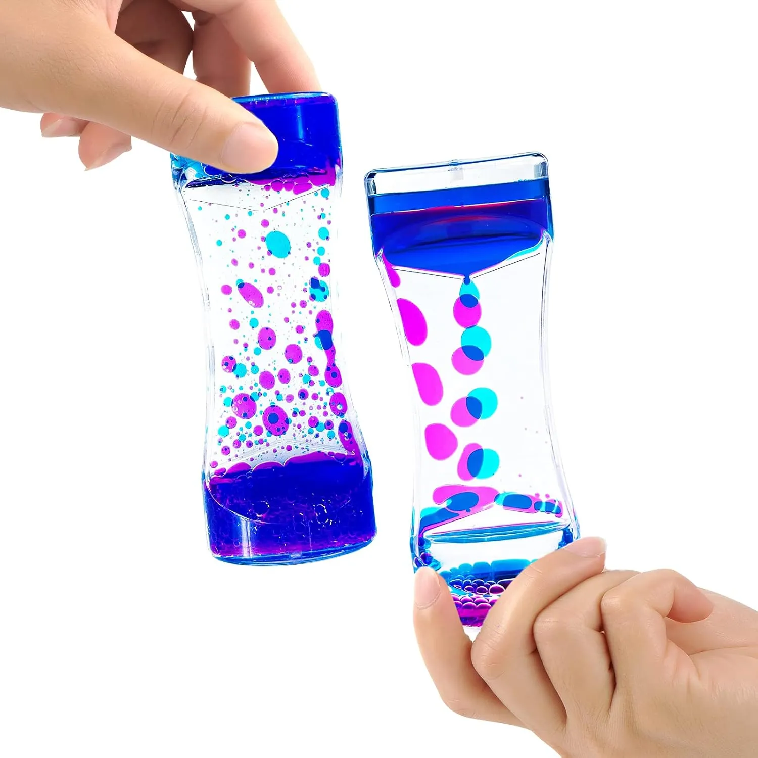 Timer Bubbler Desktop Toy, 4 Pack Bubble Timer Sensory Toy for Adults, Fidget Toy, Stress Relief psychological tern bluff inactive and Anxiety Relief, Relaxing, Autism, ADHD Toys Liquid Motion 