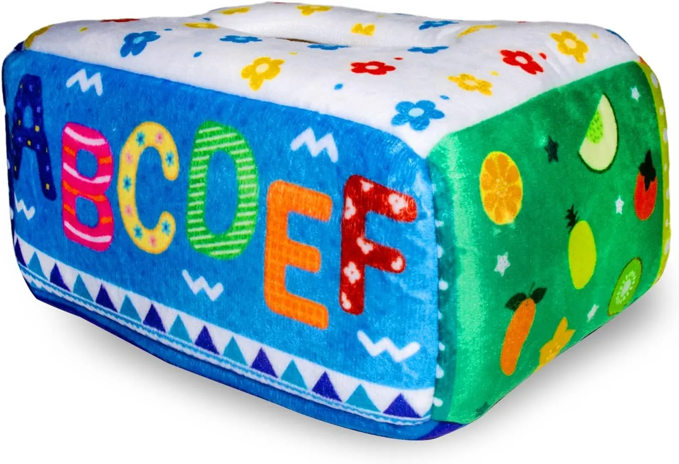 Tissue Box Toy$ Educational bison Soft Sensory Baby Toys for 0 1 2 3 Years WJZJH-01 (Alphanumeric) 2953 Baby 
