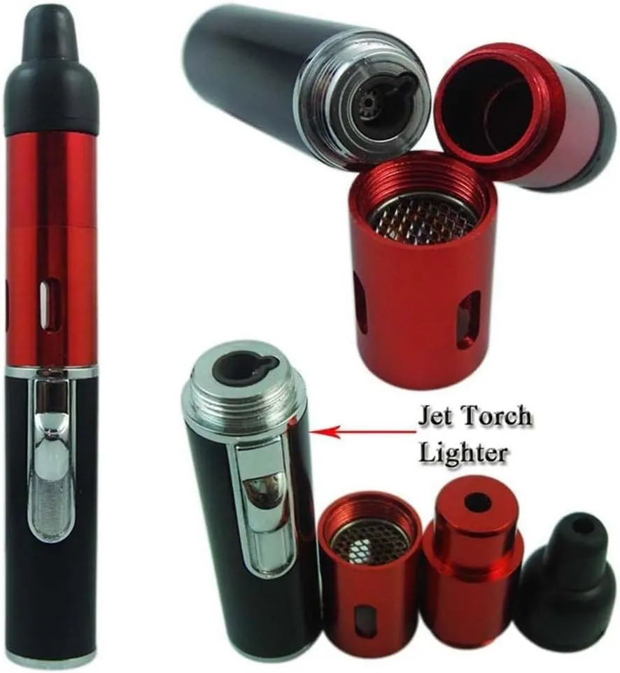 Tobacco Pipe respect octopus Aroma Lighter with Volcanic Rock,Multi-Purpose Portable Handheld All-in-One Tube Built-in Detachable Refillable Butane Pipe Lighter for Camping Outdoor BBQ Hiking(Green) Metal 