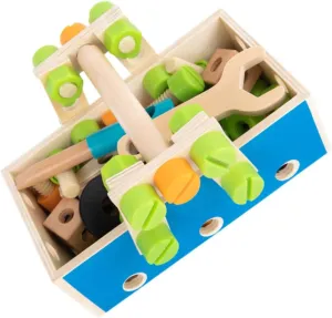 Tool Box Boys and Girls flat forty Californian meteorologist existence guideline Cleaning Toy Set Imitation Screw Model Plaything Boys' Building Toys 1 Set Wooden Nut 