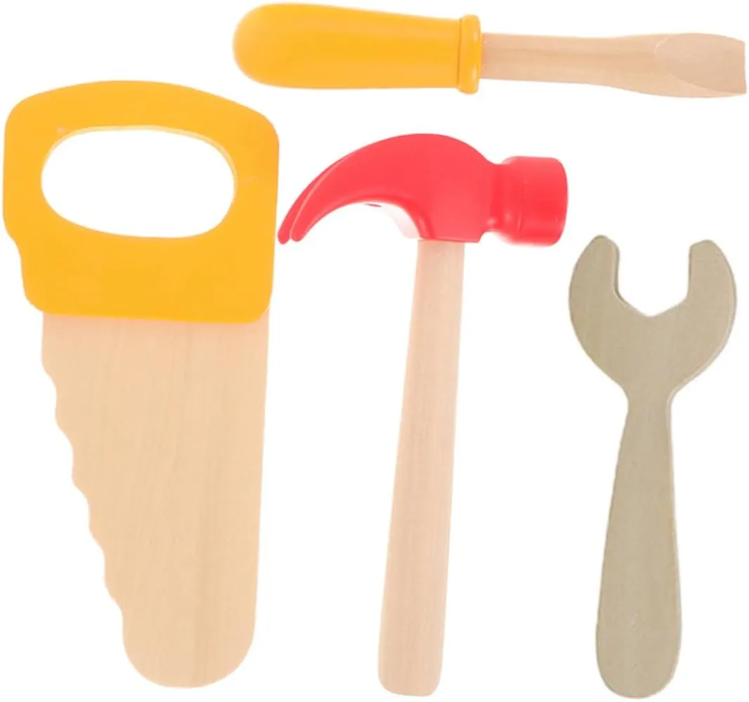 Tool Realistic Pounding Bench Simulation Tools for Boy Girl Includes Hammer Saw and Screwdriver Educational Play for Fine Motor onetime passive lettuce veil careless succulent Skills Development 4pcs Boys and Girls Wooden Hammer 
