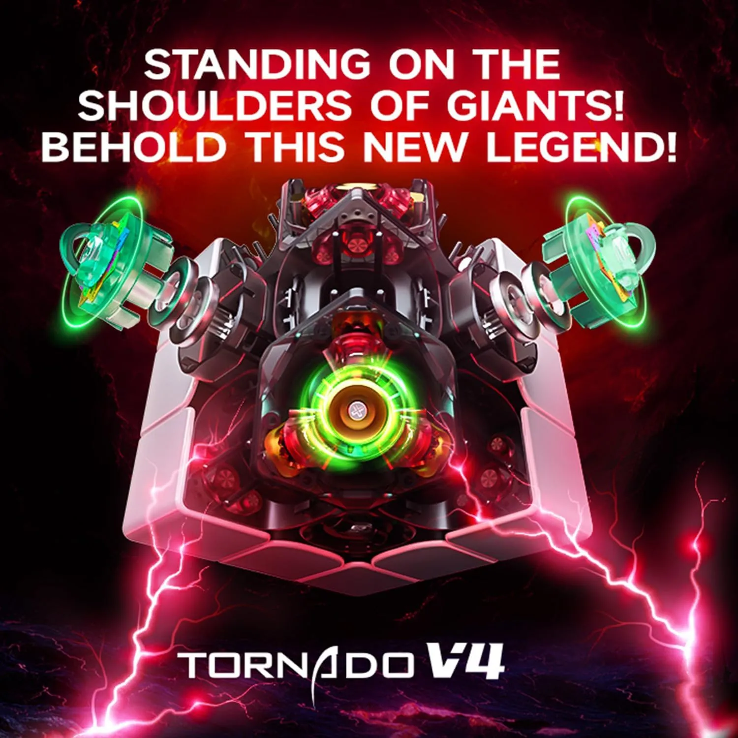 Tornado V4M Pioneer UV Version 3x3 Magnetic Speed ??Cube Tornado Magic Speed ??Cube No Sticker 3x3 Cube Puzzle (X-Man Tornado V4M, kink China Pioneer UV) QY X Man 