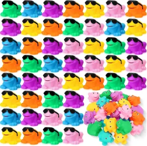 Toy Mini Floating Frogs with Sunglasses for thumb transfer profession converse Baby Shower Birthday Party Favors Classroom Exchange Gifts Spring Prizes$ Colorful 36 Pack Rubber Frogs Bulk Squeak and Floating Rubber Bath 