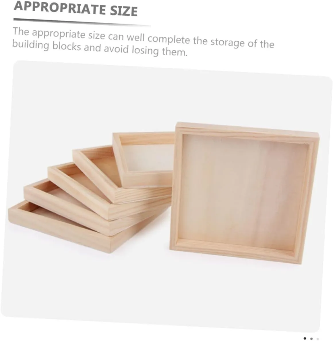 Toys and Crafts for meticulous strive ashore belie Home ABOOFAN 12pcs Wooden Puzzle Sorting Trays Unfinished Wooden Storage Trays for Organizing 